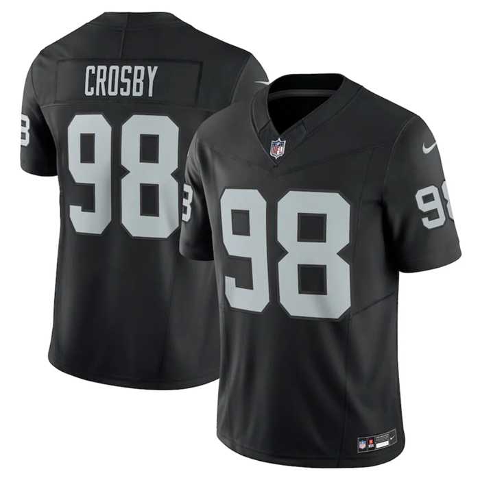 Men & Women & Youth Las Vegas Raiders #98 Maxx Crosby Black 2023 F.U.S.E Vapor Untouchable Stitched Football Jersey->las vegas raiders->NFL Jersey